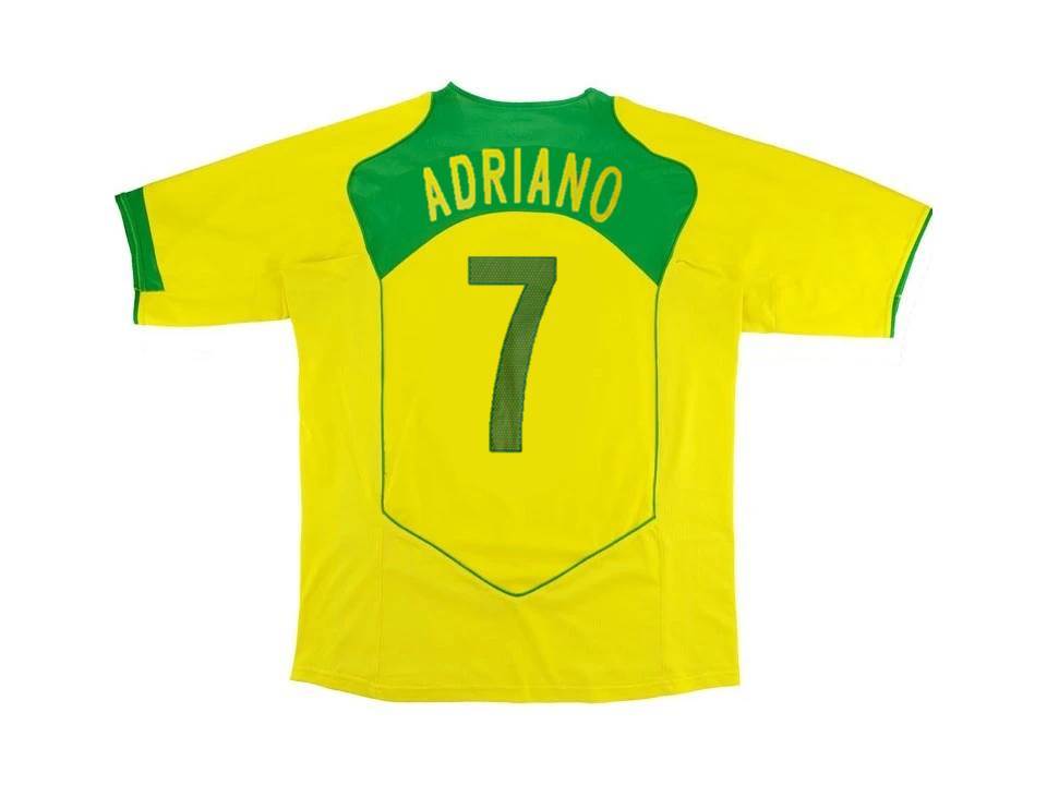 Brazil Brasil 2004 Adriano 7 Home Jersey