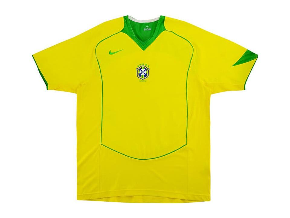 Brazil Brasil 2004 Home Jersey