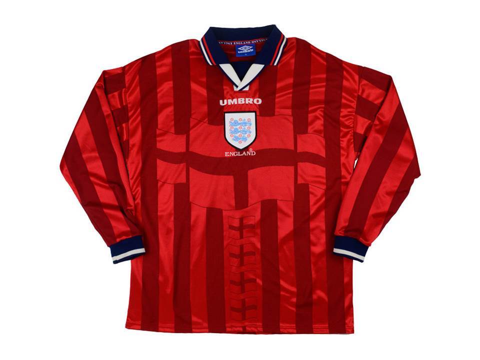 England 1998 Away Jersey Long Sleeve