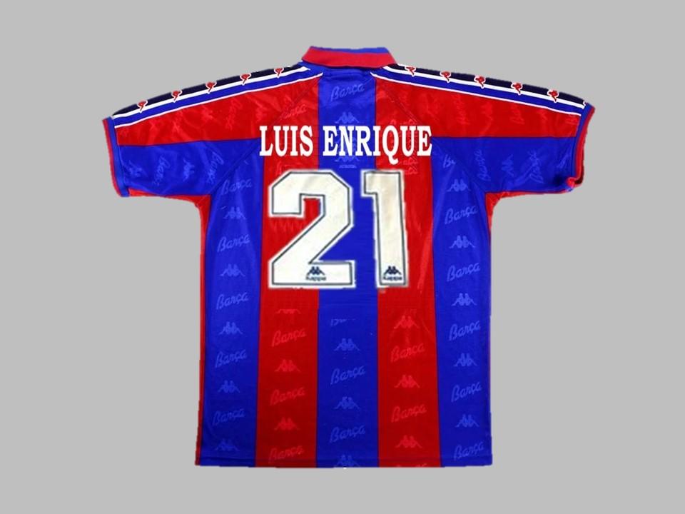 Fc Barcelona 1996 1997 Luis Enrique 21 Home Shirt