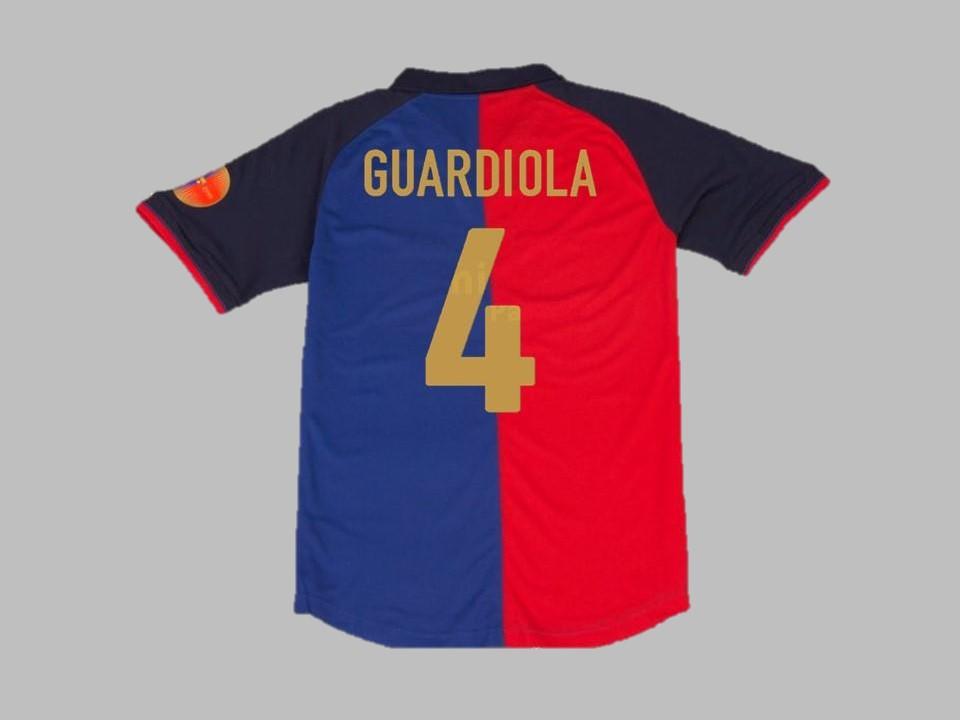 Fc Barcelona 1999 Guardiola 4 Home Football 100 Years Shirt