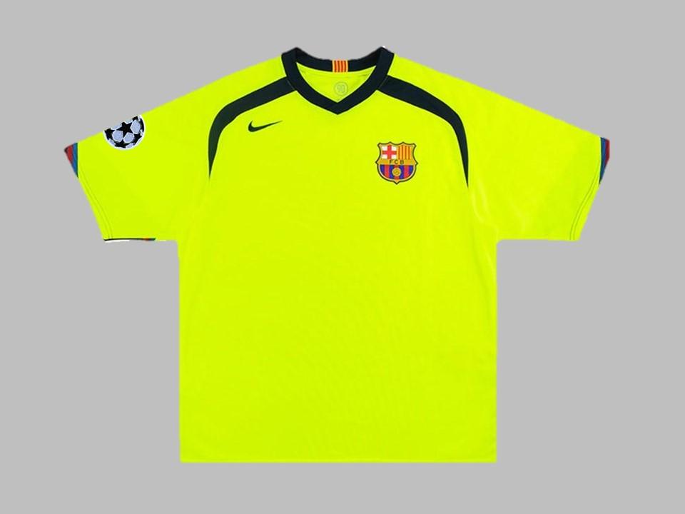 Fc Barcelona 2005 2006 Away Ucl Shirt