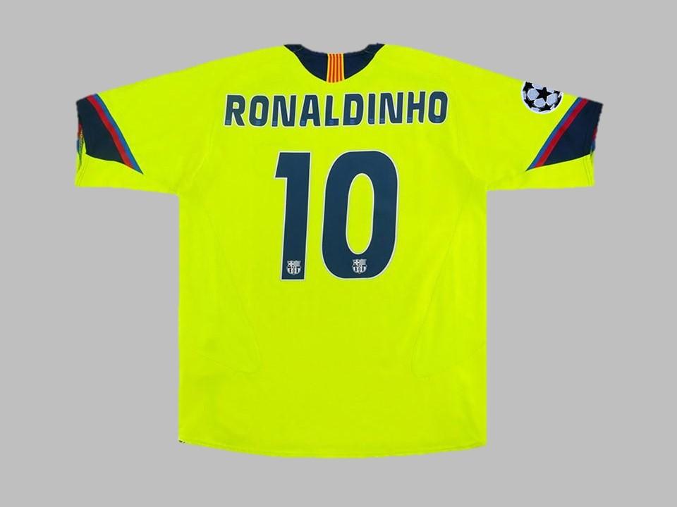 Fc Barcelone 2005 2006 Ronaldinho 10 Ext&#233;rieur Ucl Maillot