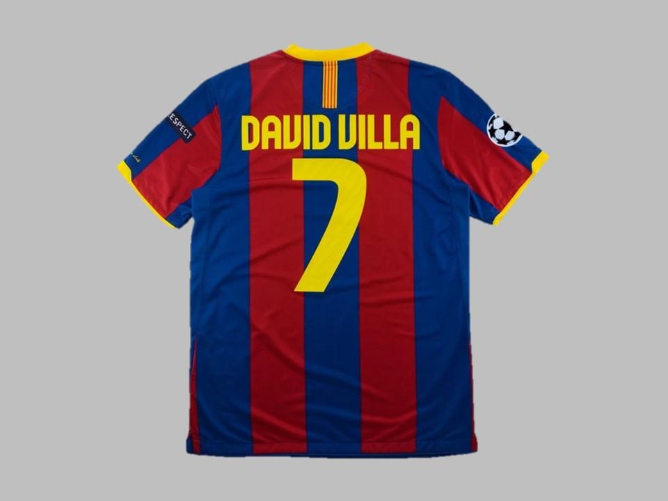 Fc Barcelona 2010 2011 David Villa 7 Ucl Final Home Shirt