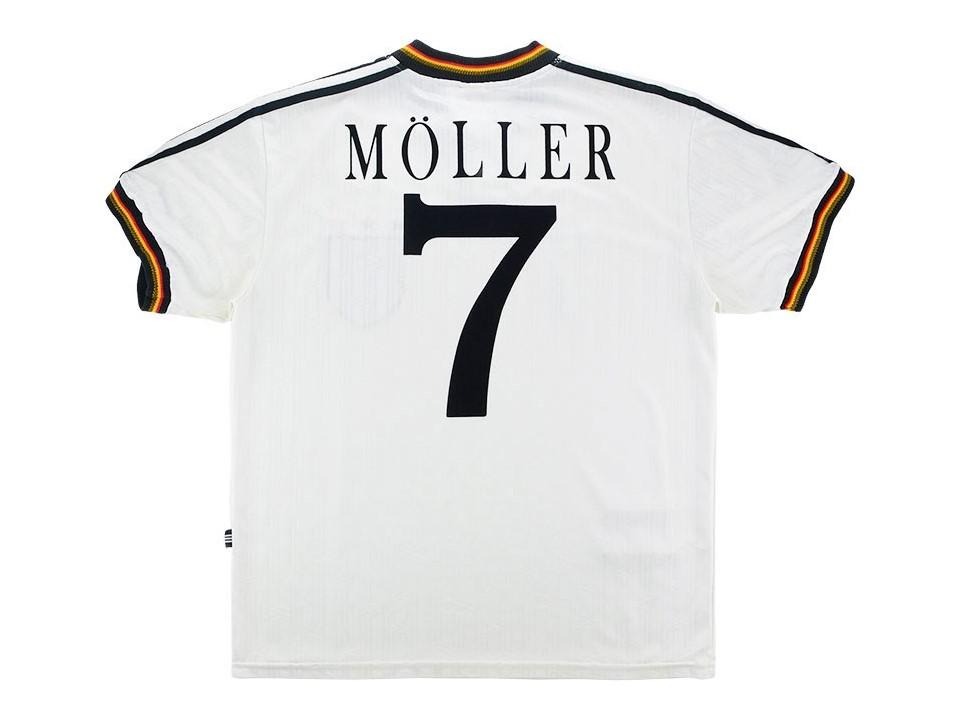 Germany 1996 Moller 7 Home Football Shirt Soccer Jersey