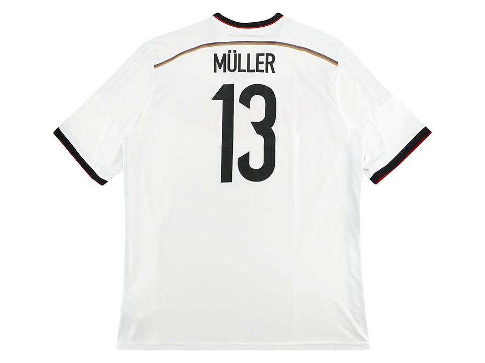 Maillot de football &#224;  domicile de l\'Allemagne Muller 13 pour la Coupe du monde 2014