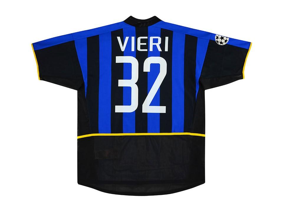 Inter Milan 2002 2003 Vieri 32 Home Football Shirt Soccer Jersey