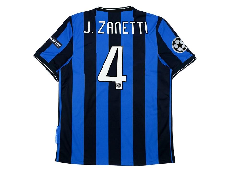 Inter Milan 2010 Zanetti 4 Ucl Final Home Football Shirt Jersey