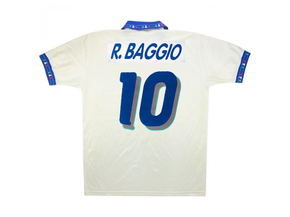 Italy 1994 Baggio 10 World Cup Away R Jersey