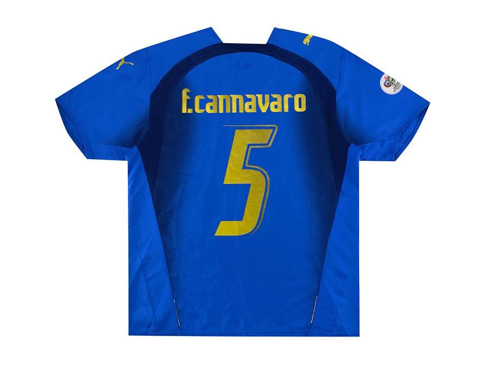 Italy 2006 Cannavaro 5 World Cup Home Jersey