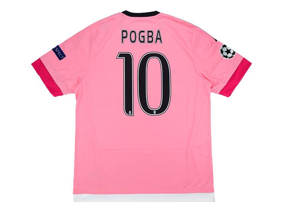 Juventus 2015 2016 Pogba 10 Ucl Away Pink Football Shirt Soccer Jersey