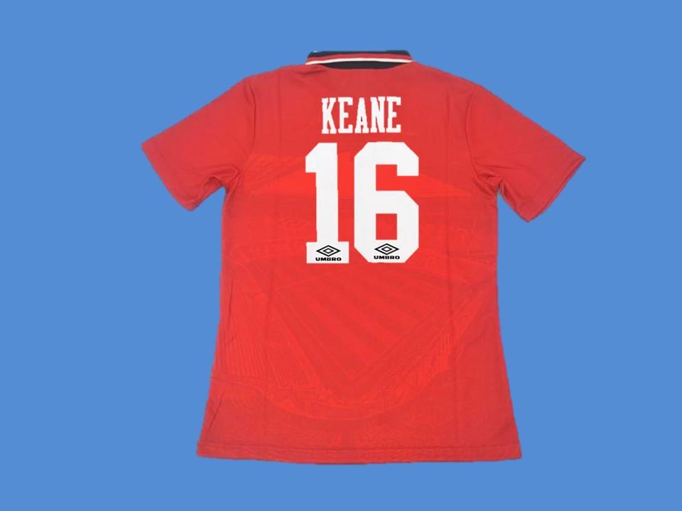 Camiseta local Keane 16 del Manchester United 1994-1996