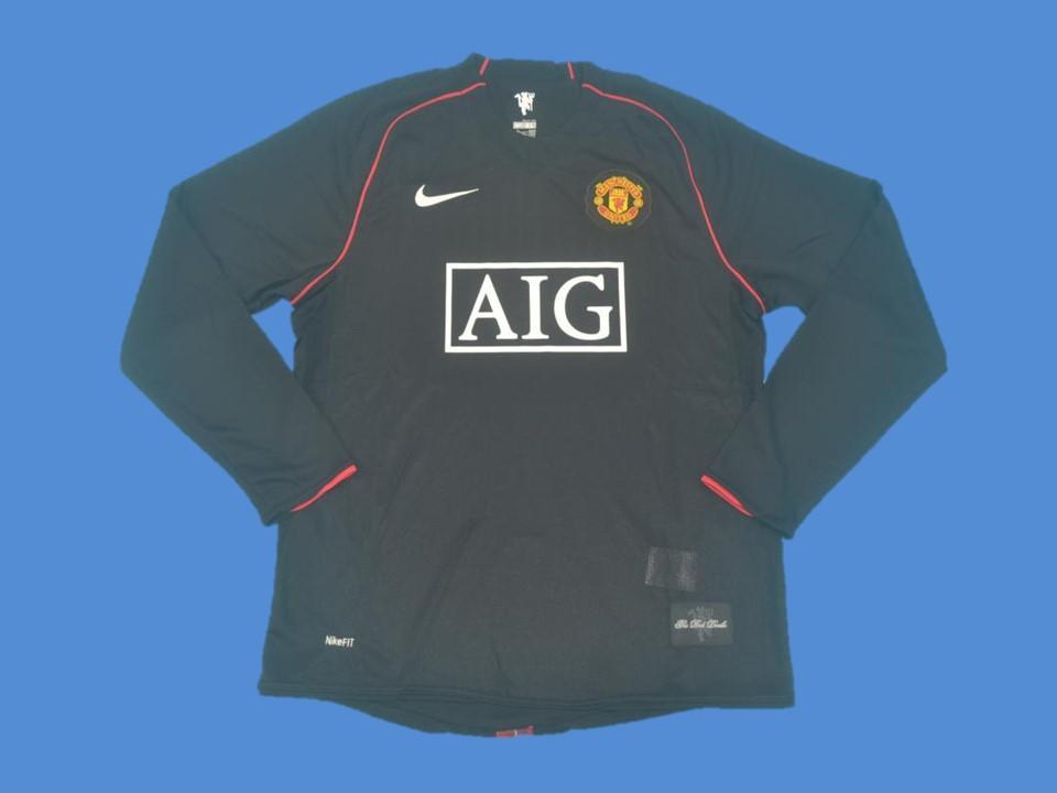 Manchester United 2007 2008 Away Long Sleeve Jersey