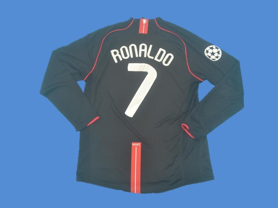 Maillot &#224;  manches longues ext&#233;rieur Ronaldo 7 Champions League 2007 2008 Manchester United