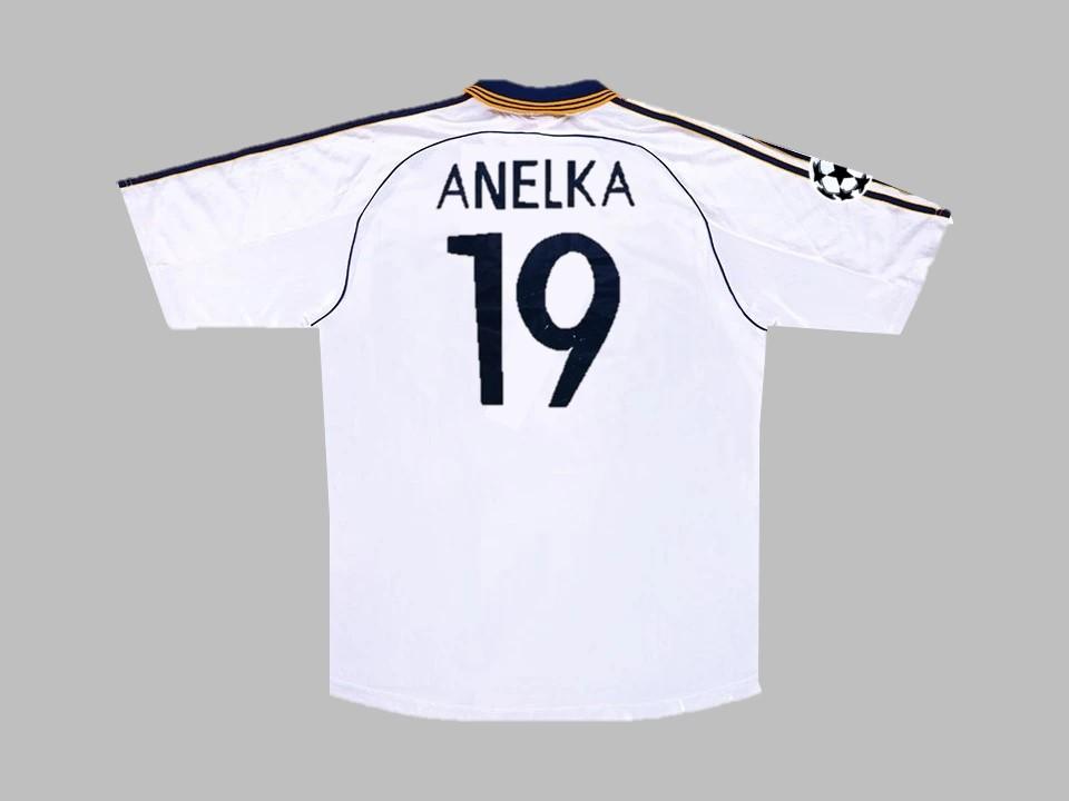 Real Madrid 1999 2000 Anelka 19 Home Champions Shirt