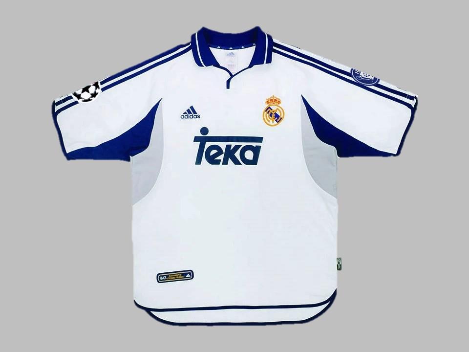 Real Madrid 2000 2001 Home Shirt Ucl