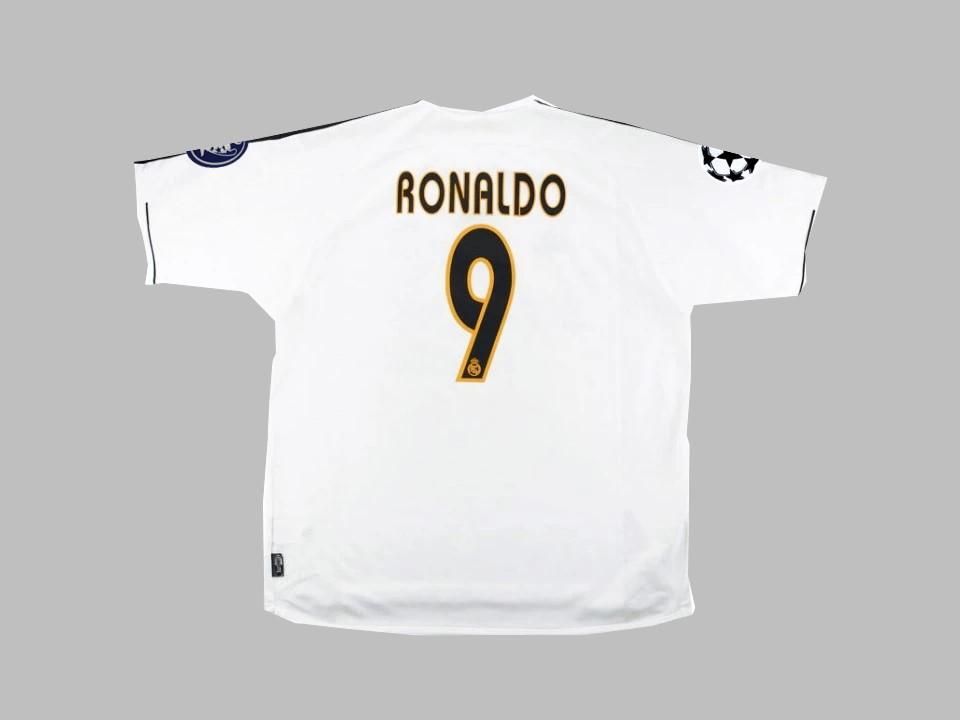Real Madrid 2003 2004 Ronaldo 9 Home Shirt