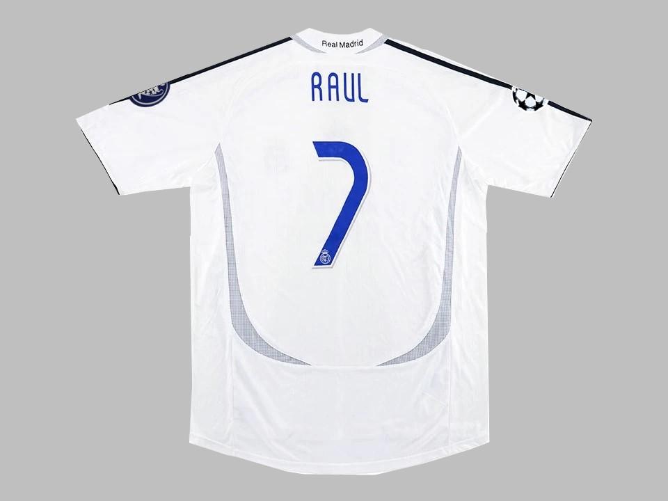 Real Madrid 2006 2007 Raul 7 Home Shirt Ucl