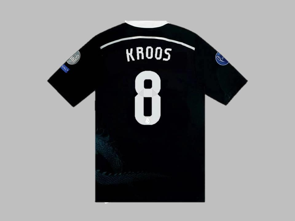 Real Madrid 2014 2015 Kroos 8 Away Black Shirt