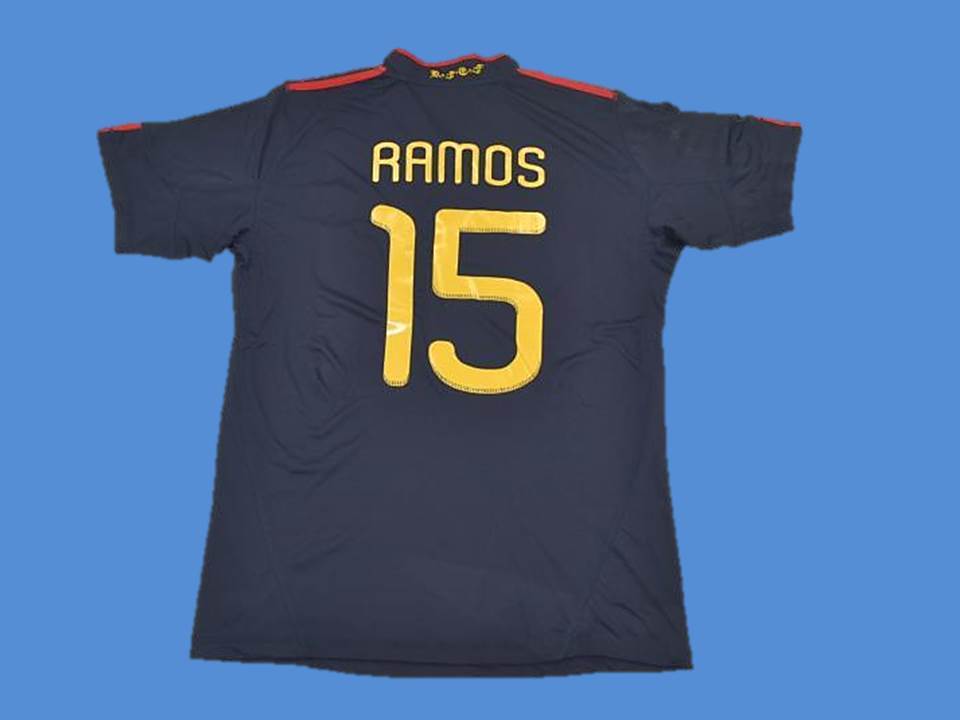 Spain 2010 Espaa Ramos 15 World Cup Final Away Jersey