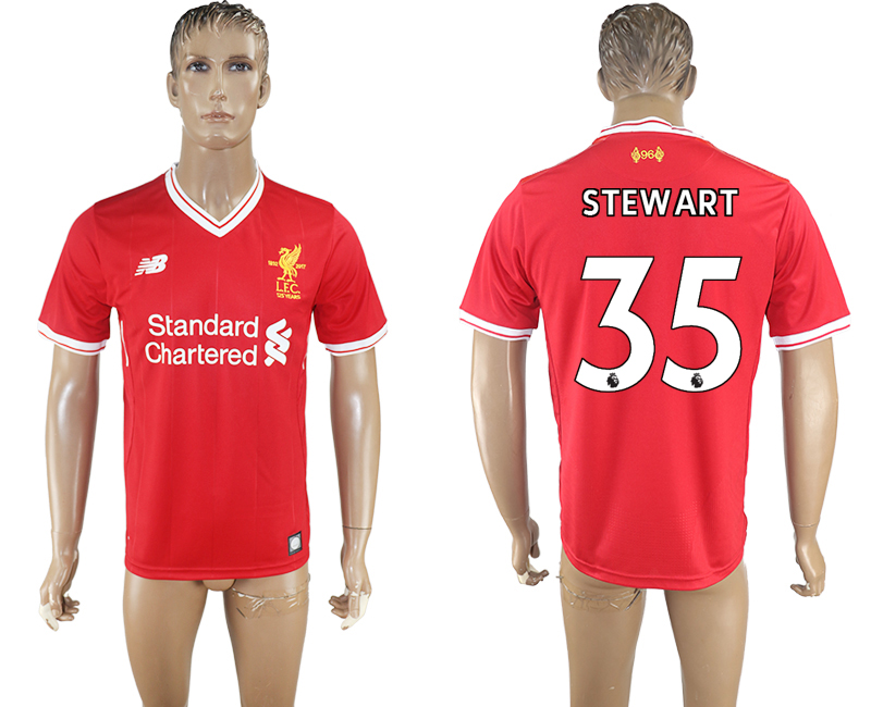 2017-2018 Liverpool STEWART #35 FOOTBALL JERSEY RED