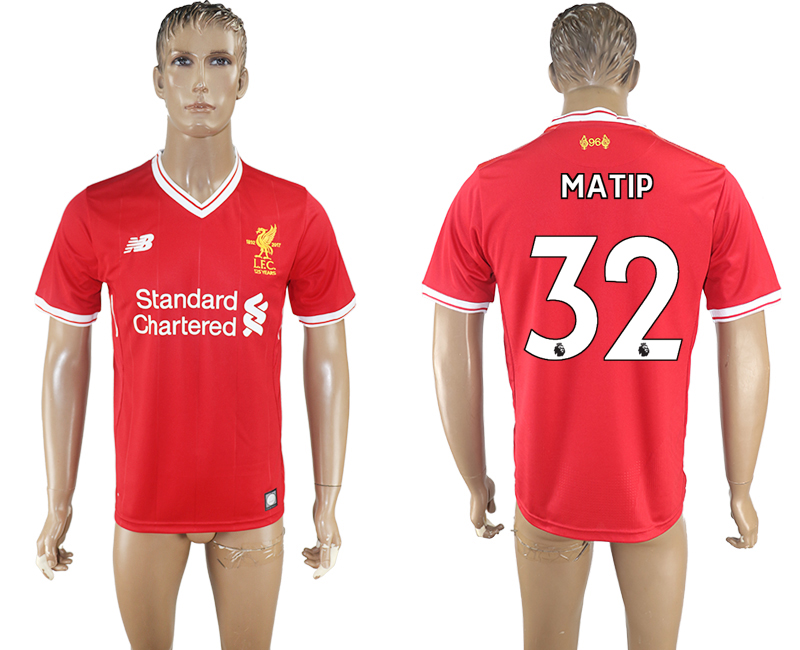 2017-2018 Liverpool MATIP #32 FOOTBALL JERSEY RED