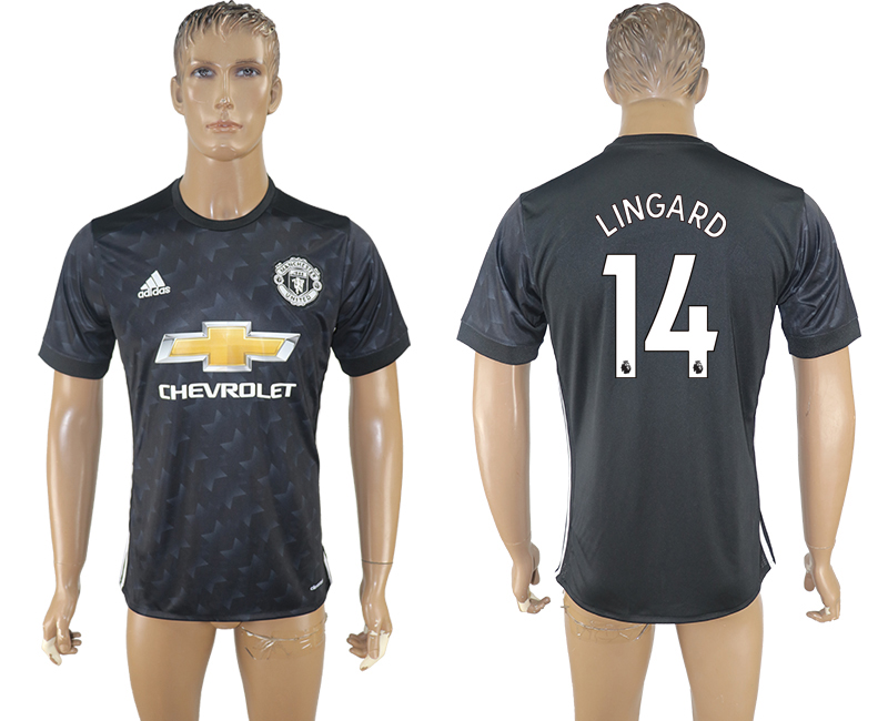 2017-2018 Manchester United LINGARD #14 football jersey black