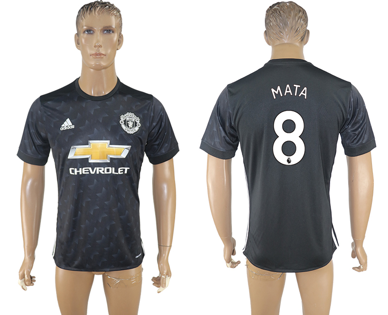 2017-2018 Manchester United MATA #8 football jersey black