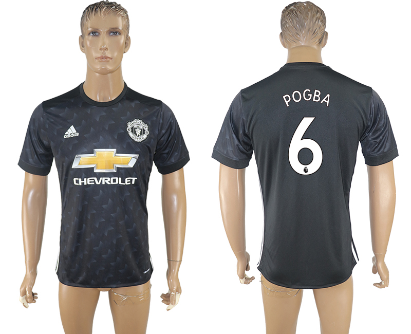 2017-2018 Manchester United POGBA #6 football jersey black