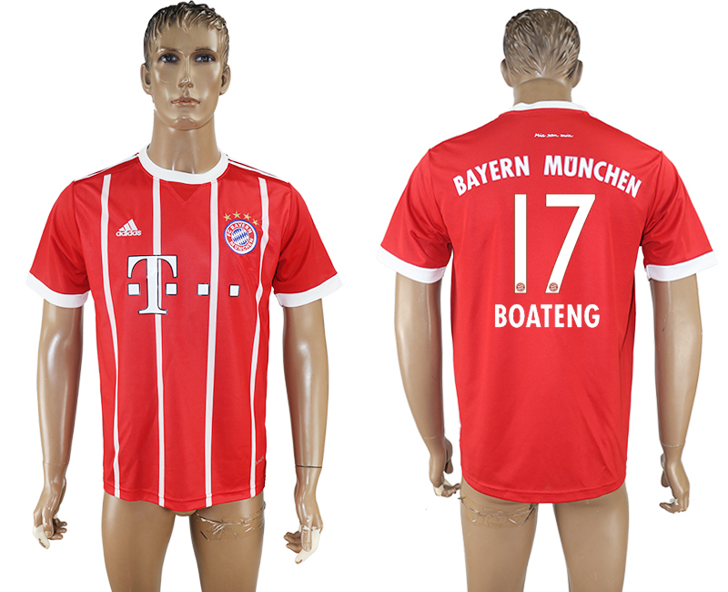 2018 BAYERN MUNCHEN BOATENG #17 FOOTBALL JERSEY RED