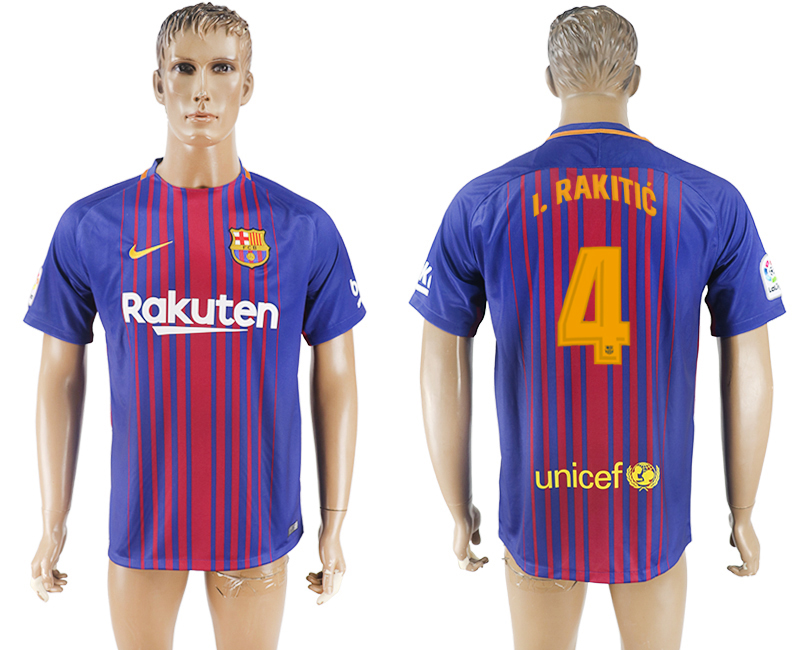 2018 Barcelona FOOTBALL JERSEYS I.RAKITIC #4BLUE&RED