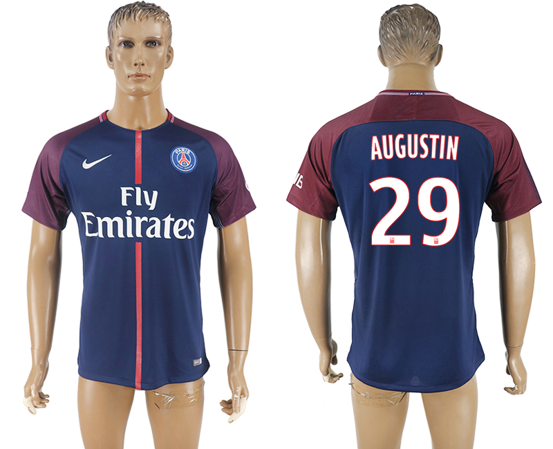 2018 PSG FOOTBALL JERSEYS AUGUSTIN #29 BLUE