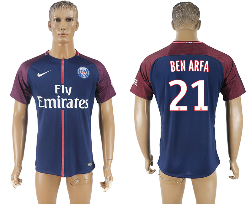 2018 PSG FOOTBALL JERSEYS BEN ARFA #21 BLUE