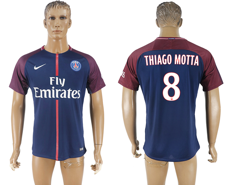 2018 PSG FOOTBALL JERSEYS THIAGO MOTTA #8 BLUE