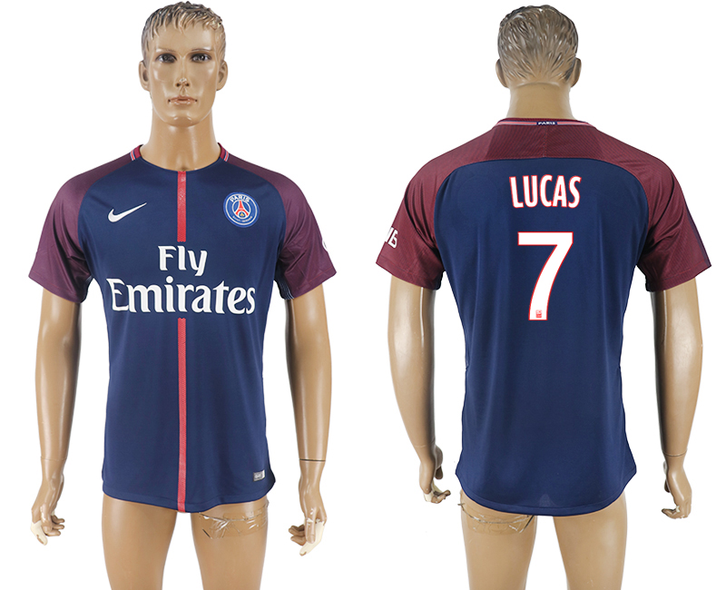 2018 PSG FOOTBALL JERSEYS LUCAS #7 BLUE