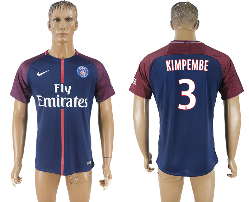 2018 PSG FOOTBALL JERSEYS KIMPEMBE #3 BLUE