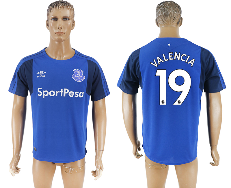 2017-2018 Everton VALENCIA #19 FOOTBALL JERSEY