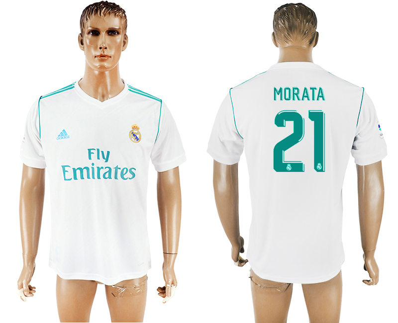 2017-2018 Real Madrid CF MORATA #21 FOOTBALL JERSEY WHITE