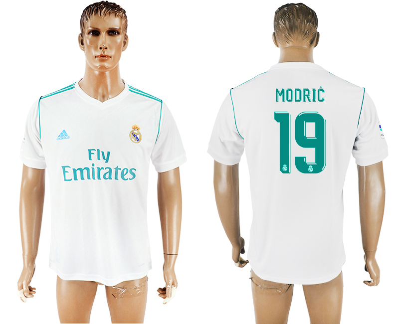 2017-2018 Real Madrid CF MODRIC #19 FOOTBALL JERSEY WHITE