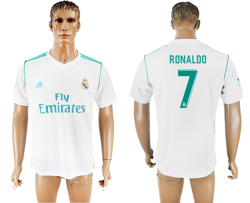 2017-2018 Real Madrid CF RONALDO #7 FOOTBALL JERSEY WHITE