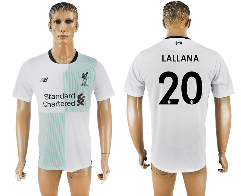 2017-2018 Liverpool LALLANA #20 FOOTBALL JERSEY WHITE