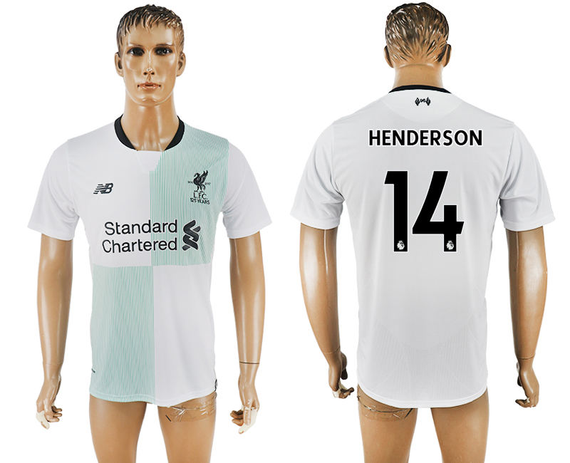 2017-2018 Liverpool HENDERSON #14 FOOTBALL JERSEY WHITE