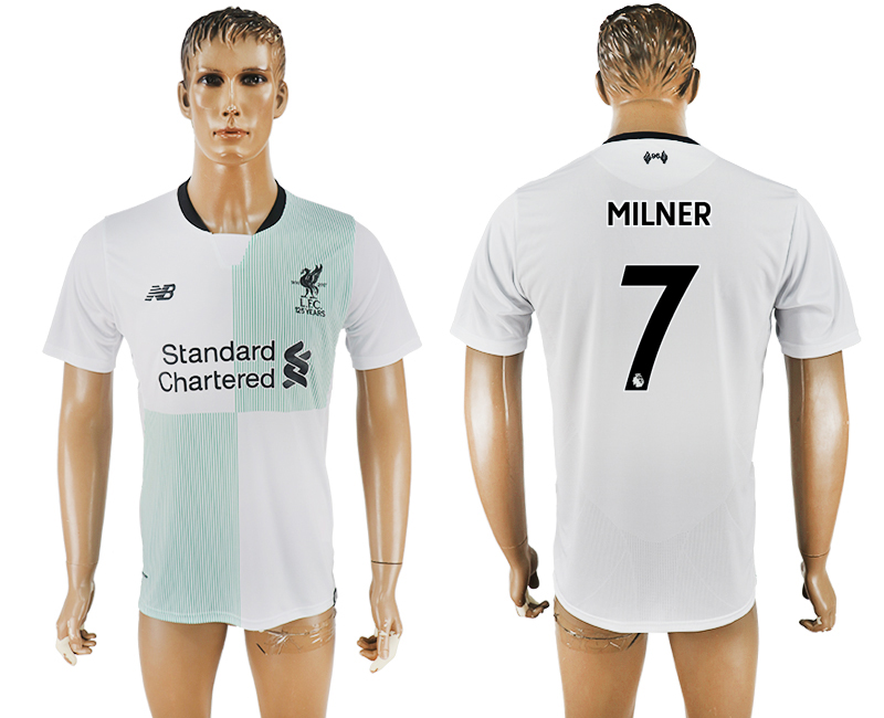 2017-2018 Liverpool MILNER #7 FOOTBALL JERSEY WHITE