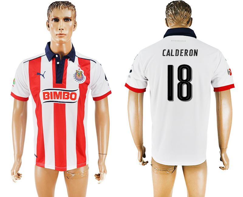 2017-2018 Guadala CALDERON #18 FOOTBALL JERSEY WHITE