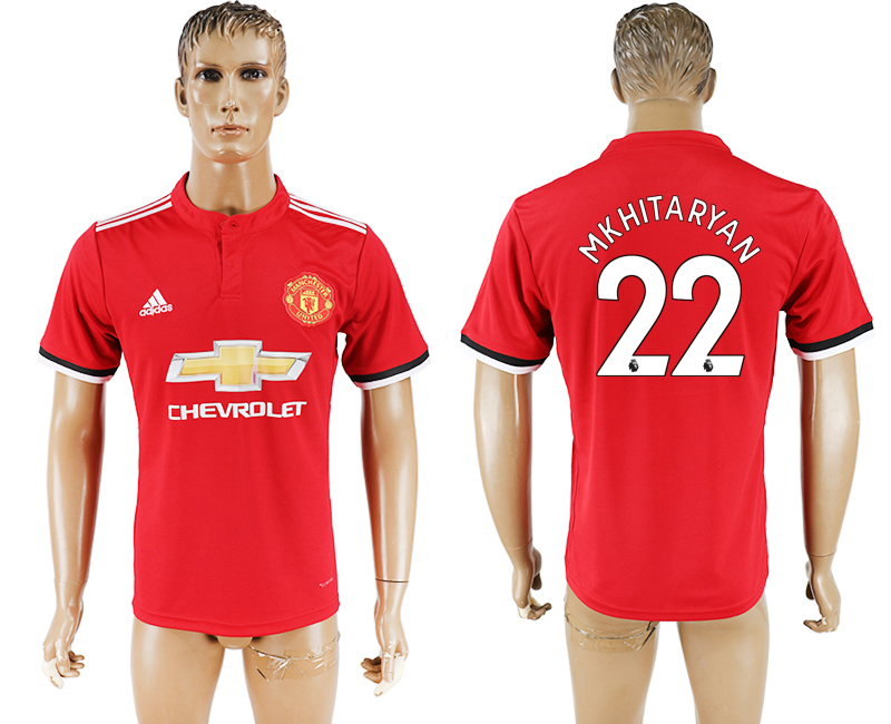 2017-2018 Manchester United MKHITARYAN #22 football jersey red