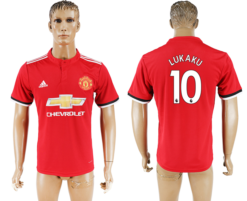 2017-2018 Manchester United LUKAKU #10 football jersey red