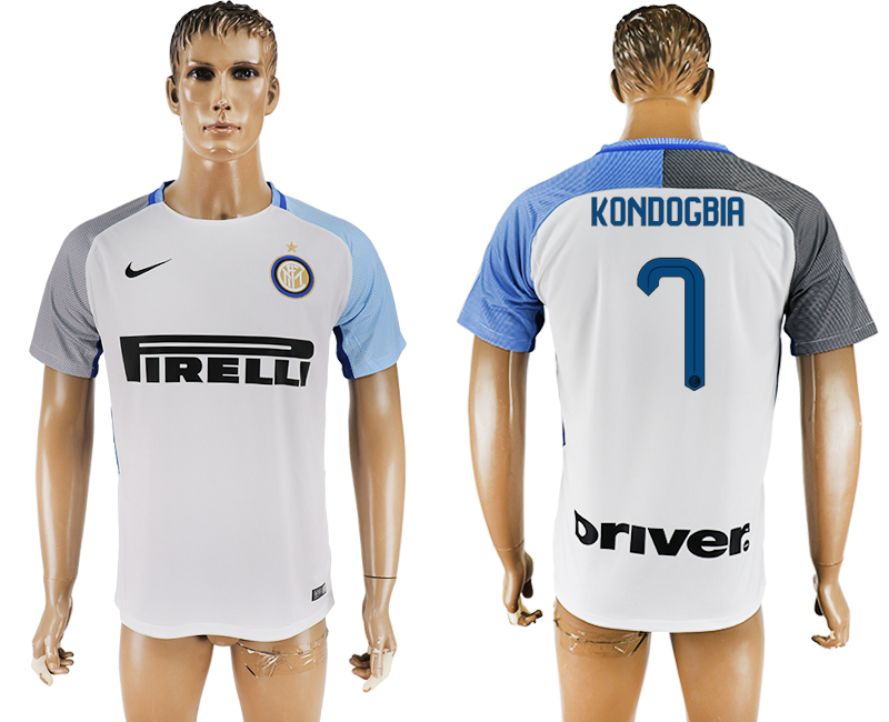 2017-2018 Inter Milano KONDOGBIA #7 FOOTBALL JERSEY WHITE