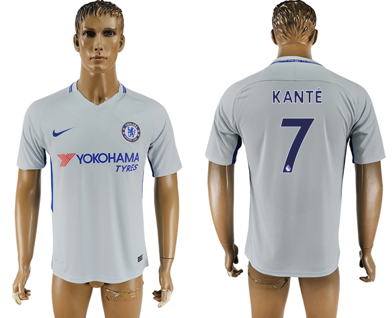 2017-2018 Chelsea Football Club KANTE #7 football jersey grey