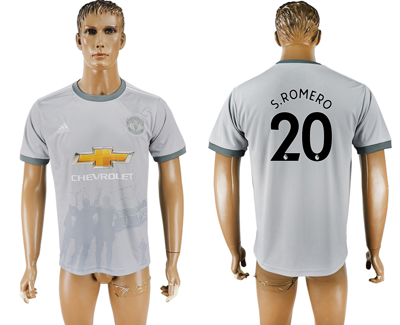 2017-2018 Manchester United S.ROMERO #20 football jersey  grey