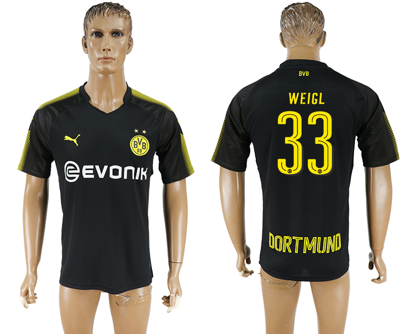 2018 Borussia Dortmund WEIGL #33 FOOTBALL JERSEY BLACK